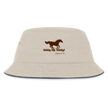Kids’ Bucket Hat - ecru/navy