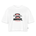 Women’s Premium Oversized Organic Cropped T-Shirt - white